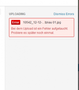 Nach der Aktualisierung auf WordPress 3.5 geht plötzlich die Bildhochlade-Funktion nicht mehr. Keine Bilder sind mehr hochzuladen... Toll!