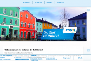Bildschirmfoto: Webseite von Dr. Olaf Heinrich, Bürgermeister von Freyung