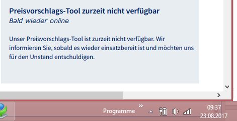 Sedo scheint das Preisfindungswerkzeug einfach nicht in den Griff zu bekommen.