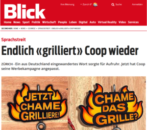 Wenn man Schweizerdeutsch publiziert, dann sollte man es auch können. Besonders, wenn man als Großverteiler ständig den Einkaufstourismus bekämpft.
