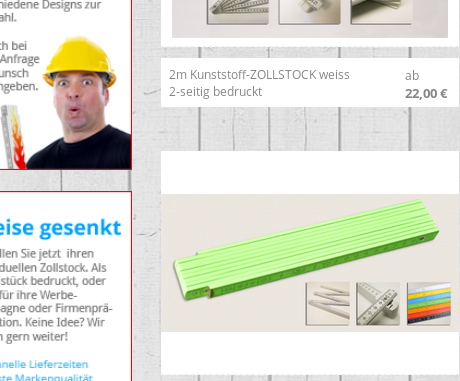 Mit WErbung bedruckte Zollstöcke als nicht-digitale Werbeform laufen auch weiterhin, anders als etwa der Verkauf des Brockhaus-Lexikons. Und daß der Zollstock als Werbung weiter gefragt ist, hat durchaus gute Gründe (Fotoquelle: www.zollstock-fritz.de9