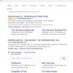 Bildschirmfoto: AdSense-Werbung von Interdiscount. Die AdSense-Agentur meint es wohl kaum gut mit ihren Kunden, oder was soll der Sinn sein, für Besucher zu zahlen, die eh kommen?