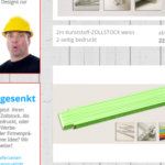 Mit WErbung bedruckte Zollstöcke als nicht-digitale Werbeform laufen auch weiterhin, anders als etwa der Verkauf des Brockhaus-Lexikons. Und daß der Zollstock als Werbung weiter gefragt ist, hat durchaus gute Gründe (Fotoquelle: www.zollstock-fritz.de9