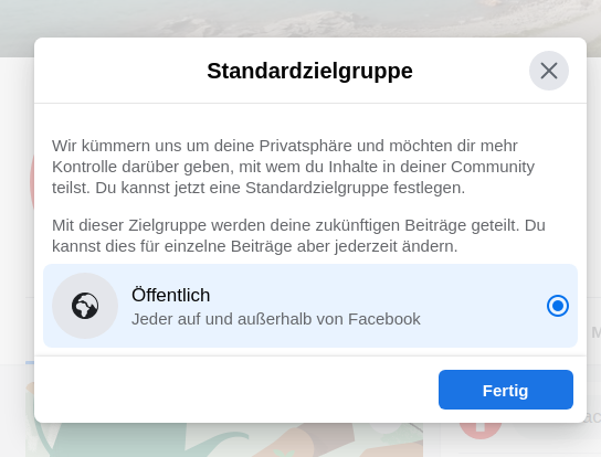 Privatsphäre Facebook